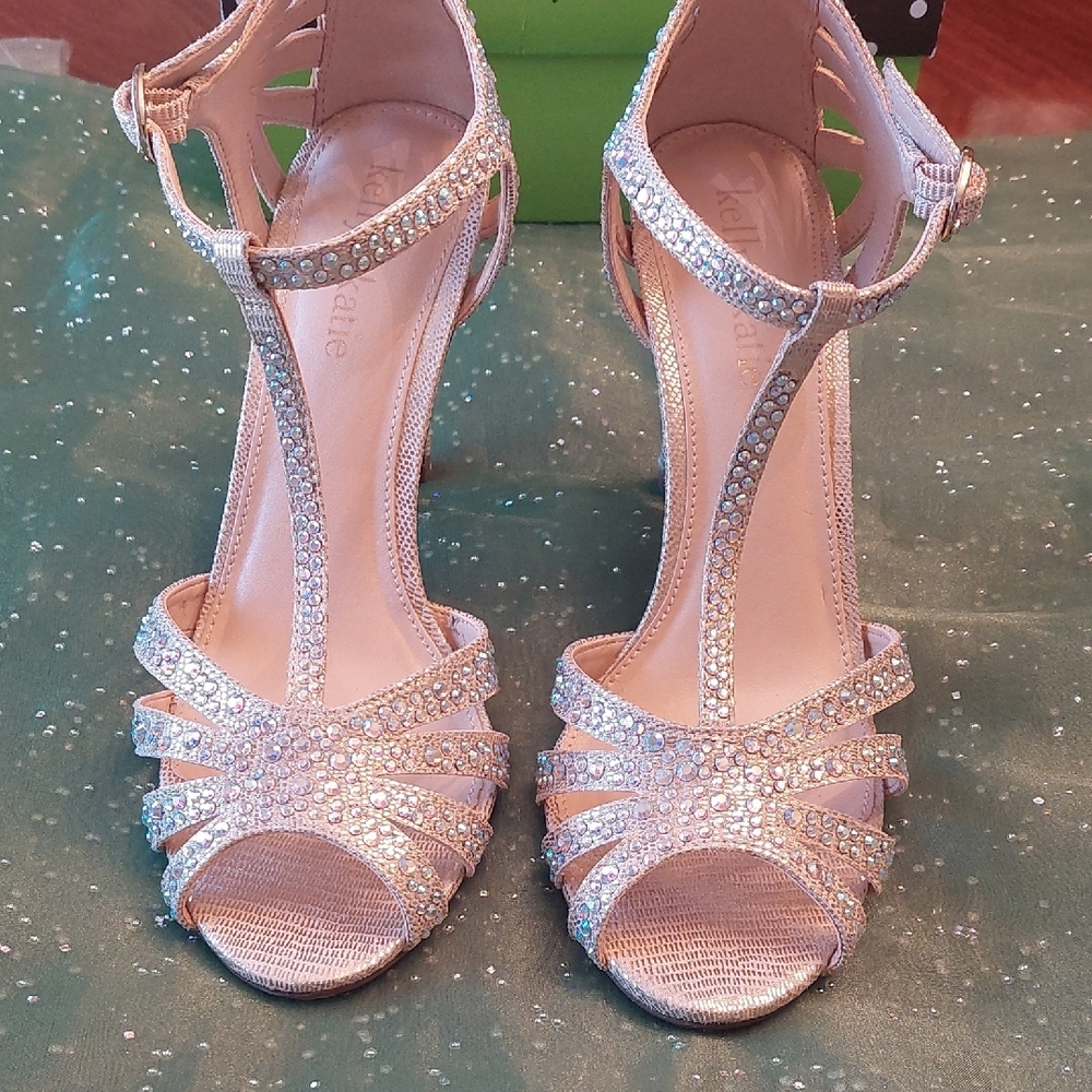 Kelly & Katie Silver/Gold Rhinestone Heels